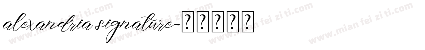 alexandria signature字体转换